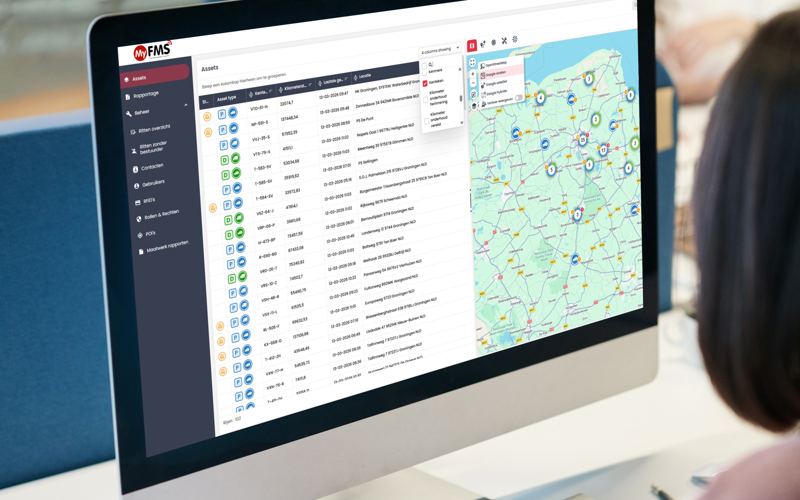 Ritregistratiedashboard MyFMS fleetmanagement